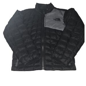 The North Face Black and Gray Quilted Jacket